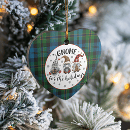 Scottish Polaris Military Clan Tartan Ceramic Ornament - Gnome Heart Style Scottish Plaid Tartan Plaid