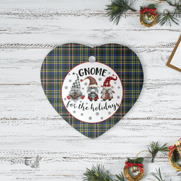 Scottish Scott Green Modern Clan Tartan Ceramic Ornament - Gnome Heart Style Scottish Plaid Tartan Plaid