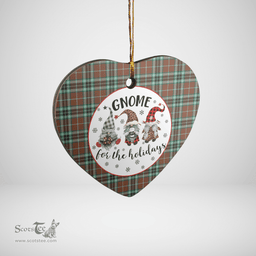 Scottish Thomson Hunting Modern Clan Tartan Ceramic Ornament - Gnome Heart Style Scottish Plaid Tartan Plaid