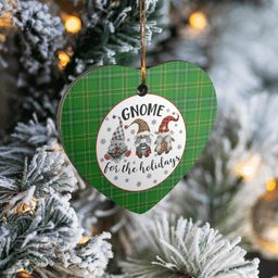 Scottish Wexford County Clan Tartan Ceramic Ornament - Gnome Heart Style Scottish Plaid Tartan Plaid