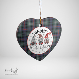 Scottish Rose Hunting Modern Clan Tartan Ceramic Ornament - Gnome Heart Style Scottish Plaid Tartan Plaid