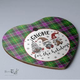 Scottish Selkirk Clan Tartan Ceramic Ornament - Gnome Heart Style Scottish Plaid Tartan Plaid