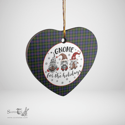 Scottish Spalding Murray of Atholl Modern Clan Tartan Ceramic Ornament - Gnome Heart Style Scottish Plaid Tartan Plaid