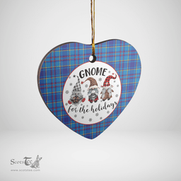 Scottish Mercer Modern Clan Tartan Ceramic Ornament - Gnome Heart Style Scottish Plaid Tartan Plaid