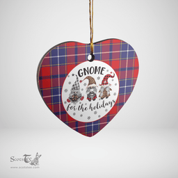 Scottish Wishart Dress Clan Tartan Ceramic Ornament - Gnome Heart Style Scottish Plaid Tartan Plaid