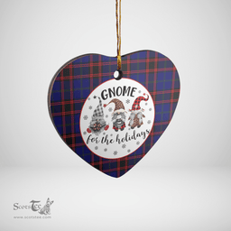 Scottish Home Modern Clan Tartan Ceramic Ornament - Gnome Heart Style Scottish Plaid Tartan Plaid