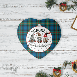 Scottish Smith Ancient Clan Tartan Ceramic Ornament - Gnome Heart Style Scottish Plaid Tartan Plaid