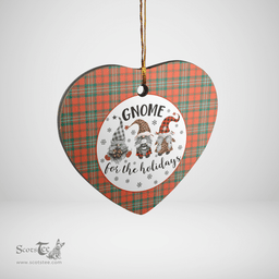 Scottish Scott Ancient Clan Tartan Ceramic Ornament - Gnome Heart Style Scottish Plaid Tartan Plaid