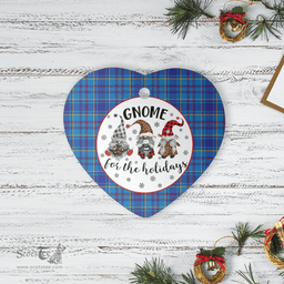 Scottish Mercer Modern Clan Tartan Ceramic Ornament - Gnome Heart Style Scottish Plaid Tartan Plaid