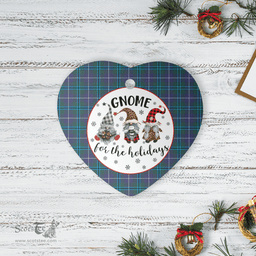 Scottish Sandilands (Douglas) Clan Tartan Ceramic Ornament - Gnome Heart Style Scottish Plaid Tartan Plaid