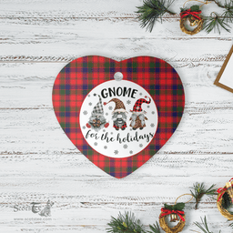 Scottish Robertson Modern Clan Tartan Ceramic Ornament - Gnome Heart Style Scottish Plaid Tartan Plaid
