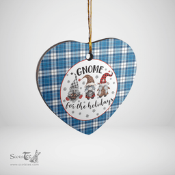 Scottish Strathclyde District Clan Tartan Ceramic Ornament - Gnome Heart Style Scottish Plaid Tartan Plaid