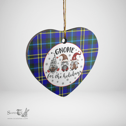 Scottish Weir Modern Clan Tartan Ceramic Ornament - Gnome Heart Style Scottish Plaid Tartan Plaid
