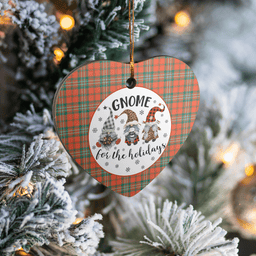 Scottish Scott Ancient Clan Tartan Ceramic Ornament - Gnome Heart Style Scottish Plaid Tartan Plaid
