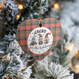 Scottish Stewart Royal Ancient Clan Tartan Ceramic Ornament - Gnome Heart Style Scottish Plaid Tartan Plaid