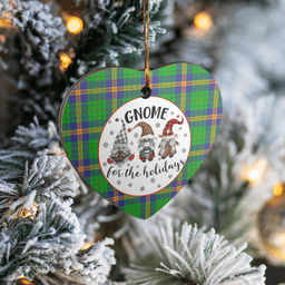 Scottish New Mexico Clan Tartan Ceramic Ornament - Gnome Heart Style Scottish Plaid Tartan Plaid