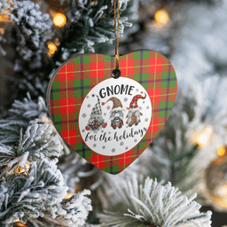 Scottish Turnbull Dress Clan Tartan Ceramic Ornament - Gnome Heart Style Scottish Plaid Tartan Plaid