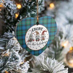 Scottish Smith Ancient Clan Tartan Ceramic Ornament - Gnome Heart Style Scottish Plaid Tartan Plaid