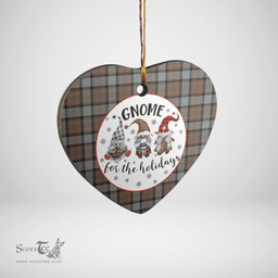 Scottish MacLaren Weathered Clan Tartan Ceramic Ornament - Gnome Heart Style Scottish Plaid Tartan Plaid