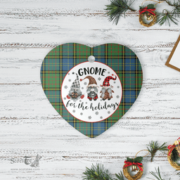 Scottish MacMillan Hunting Ancient Clan Tartan Ceramic Ornament - Gnome Heart Style Scottish Plaid Tartan Plaid