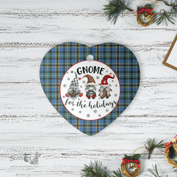 Scottish Weir Ancient Clan Tartan Ceramic Ornament - Gnome Heart Style Scottish Plaid Tartan Plaid