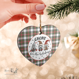 Scottish Stewart Dress Modern Clan Tartan Ceramic Ornament - Gnome Heart Style Scottish Plaid Tartan Plaid