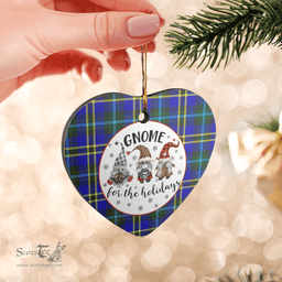 Scottish Weir Modern Clan Tartan Ceramic Ornament - Gnome Heart Style Scottish Plaid Tartan Plaid