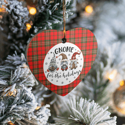 Scottish Scott Modern Clan Tartan Ceramic Ornament - Gnome Heart Style Scottish Plaid Tartan Plaid