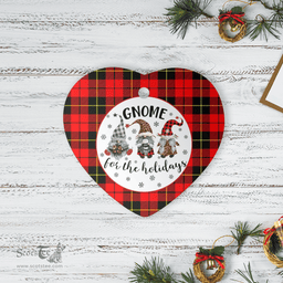 Scottish Wallace Hunting Red Clan Tartan Ceramic Ornament - Gnome Heart Style Scottish Plaid Tartan Plaid