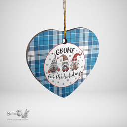 Scottish Roberton Clan Tartan Ceramic Ornament - Gnome Heart Style Scottish Plaid Tartan Plaid