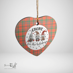 Scottish Munro Ancient Clan Tartan Ceramic Ornament - Gnome Heart Style Scottish Plaid Tartan Plaid