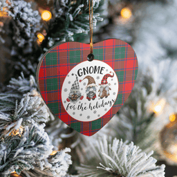 Scottish MacPhail Clan Clan Tartan Ceramic Ornament - Gnome Heart Style Scottish Plaid Tartan Plaid