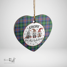 Scottish Logan Ancient Clan Tartan Ceramic Ornament - Gnome Heart Style Scottish Plaid Tartan Plaid