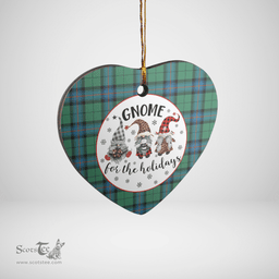 Scottish Armstrong Ancient Clan Tartan Ceramic Ornament - Gnome Heart Style Scottish Plaid Tartan Plaid