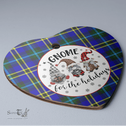 Scottish Weir Modern Clan Tartan Ceramic Ornament - Gnome Heart Style Scottish Plaid Tartan Plaid