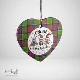 Scottish MacDonald of Clanranald Clan Tartan Ceramic Ornament - Gnome Heart Style Scottish Plaid Tartan Plaid