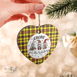 Scottish Jardine Clan Tartan Ceramic Ornament - Gnome Heart Style Scottish Plaid Tartan Plaid