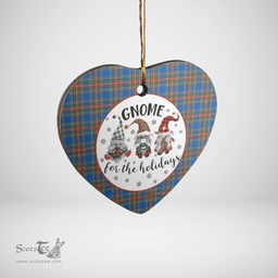 Scottish MacBeth Ancient Clan Tartan Ceramic Ornament - Gnome Heart Style Scottish Plaid Tartan Plaid