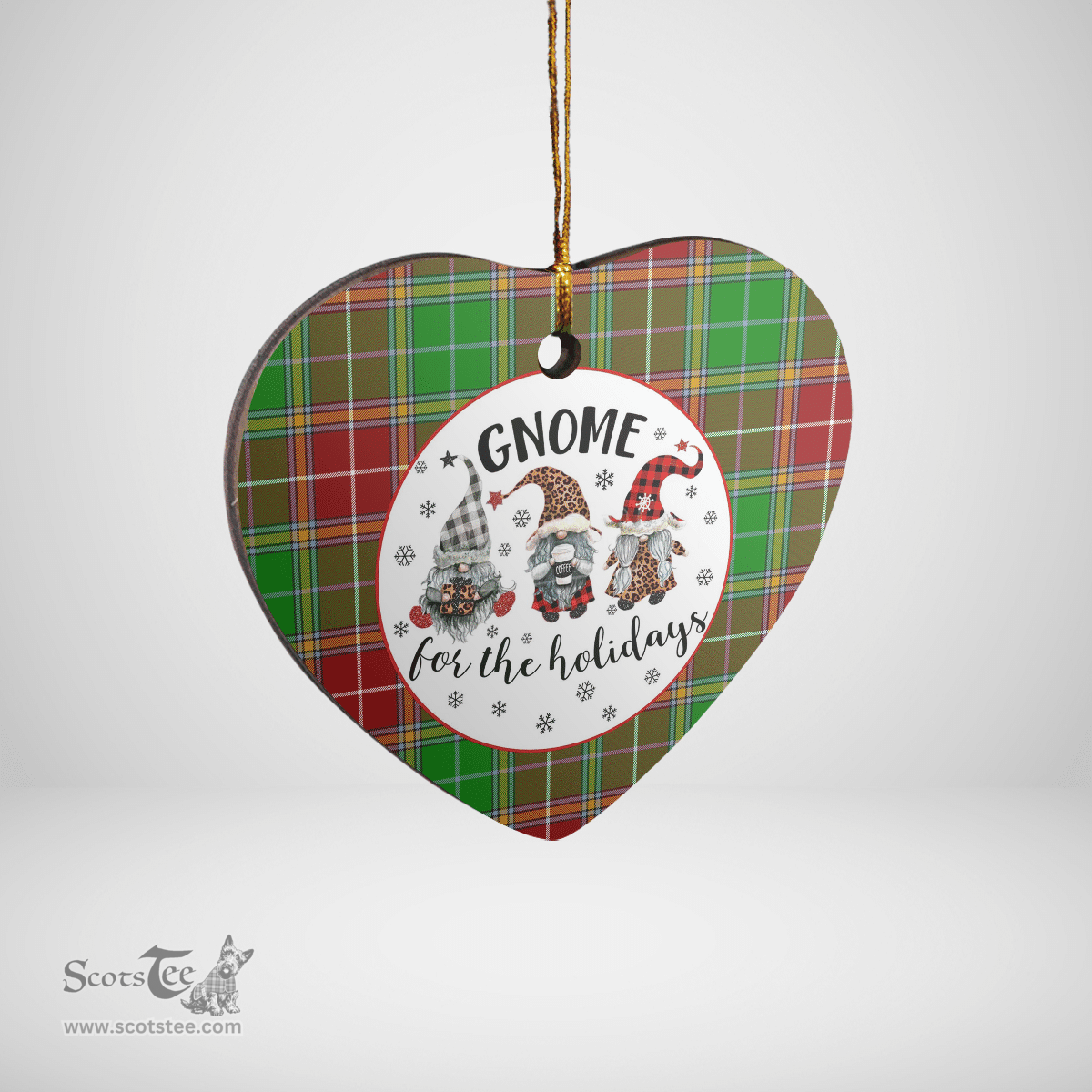 Scottish Baxter Modern Clan Tartan Ceramic Ornament - Gnome Heart Style Scottish Plaid Tartan Plaid