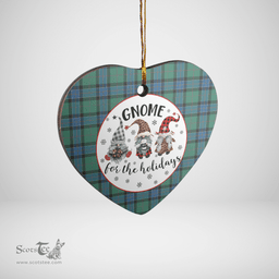 Scottish Sinclair Hunting Ancient Clan Tartan Ceramic Ornament - Gnome Heart Style Scottish Plaid Tartan Plaid