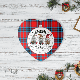Scottish MacTavish Modern Clan Tartan Ceramic Ornament - Gnome Heart Style Scottish Plaid Tartan Plaid