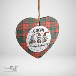 Scottish Stewart of Appin Ancient Clan Tartan Ceramic Ornament - Gnome Heart Style Scottish Plaid Tartan Plaid