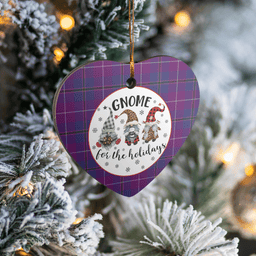 Scottish Pride of Glencoe Clan Tartan Ceramic Ornament - Gnome Heart Style Scottish Plaid Tartan Plaid