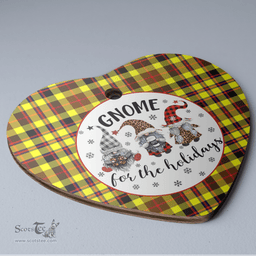 Scottish Jardine Clan Tartan Ceramic Ornament - Gnome Heart Style Scottish Plaid Tartan Plaid