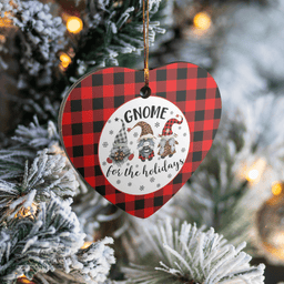 Scottish Rob Roy MacGregor Modern Clan Tartan Ceramic Ornament - Gnome Heart Style Scottish Plaid Tartan Plaid