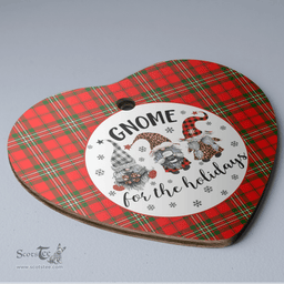 Scottish Scott Modern Clan Tartan Ceramic Ornament - Gnome Heart Style Scottish Plaid Tartan Plaid