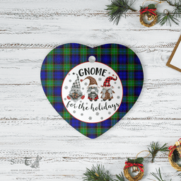 Scottish Sempill Modern Clan Tartan Ceramic Ornament - Gnome Heart Style Scottish Plaid Tartan Plaid