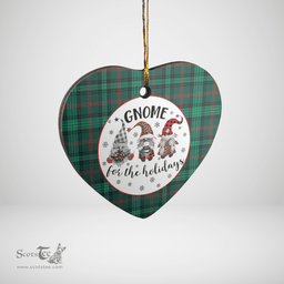 Scottish Ross Hunting Modern Clan Tartan Ceramic Ornament - Gnome Heart Style Scottish Plaid Tartan Plaid
