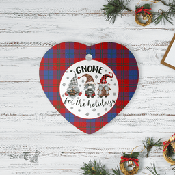 Scottish Witherspoon Clan Tartan Ceramic Ornament - Gnome Heart Style Scottish Plaid Tartan Plaid