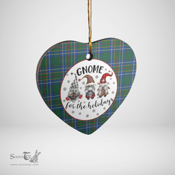 Scottish Cockburn Ancient Clan Tartan Ceramic Ornament - Gnome Heart Style Scottish Plaid Tartan Plaid